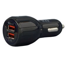 Incarcator auto bricheta cu 2 iesiri USB x 3A, Quick Charge - receptoare.ro