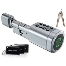 Butuc incuietoare smart Amiko cu Bluetooth, amprente digitale, carduri RFID & chei mecanice